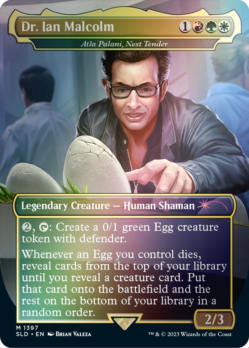 Dr. Ian Malcolm - Atla Palani, Nest Tender (Rainbow Foil) [Secret Lair Drop Series] | Gear Gaming Bentonville