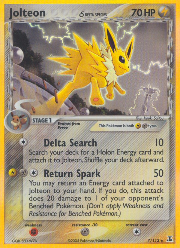 Jolteon (7/113) (Delta Species) [EX: Delta Species] | Gear Gaming Bentonville