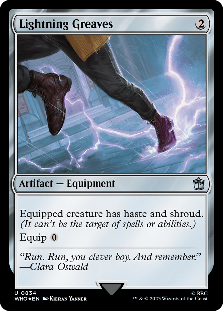 Lightning Greaves (Surge Foil) [Doctor Who] | Gear Gaming Bentonville