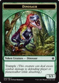 Dinosaur // Treasure (009) Double-Sided Token [Ixalan Tokens] | Gear Gaming Bentonville