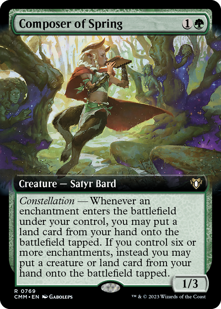 Composer of Spring (Extended Art) [Commander Masters] | Gear Gaming Bentonville