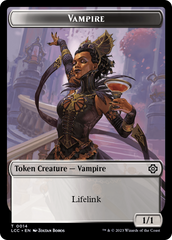 Vampire (0014) // Vampire Demon Double-Sided Token [The Lost Caverns of Ixalan Commander Tokens] | Gear Gaming Bentonville