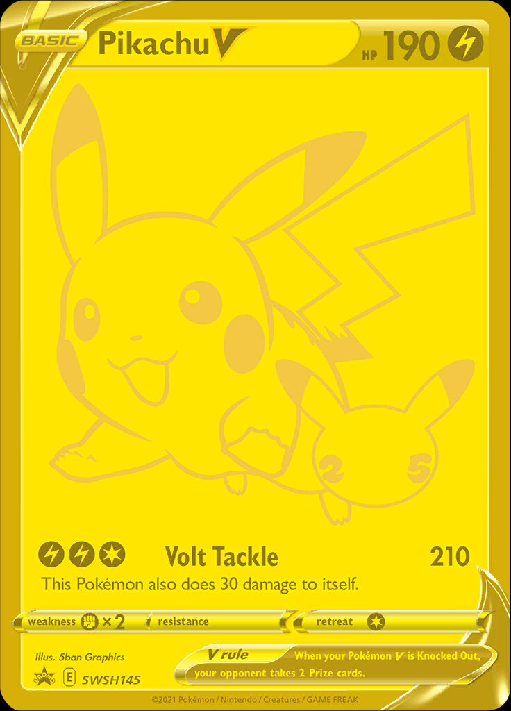 Pikachu V (SWSH145) (Celebrations) [Sword & Shield: Black Star Promos] | Gear Gaming Bentonville