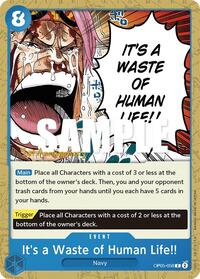 It's a Waste of Human Life!! [Awakening of the New Era: 1st Anniversary Tournament Cards] | Gear Gaming Bentonville