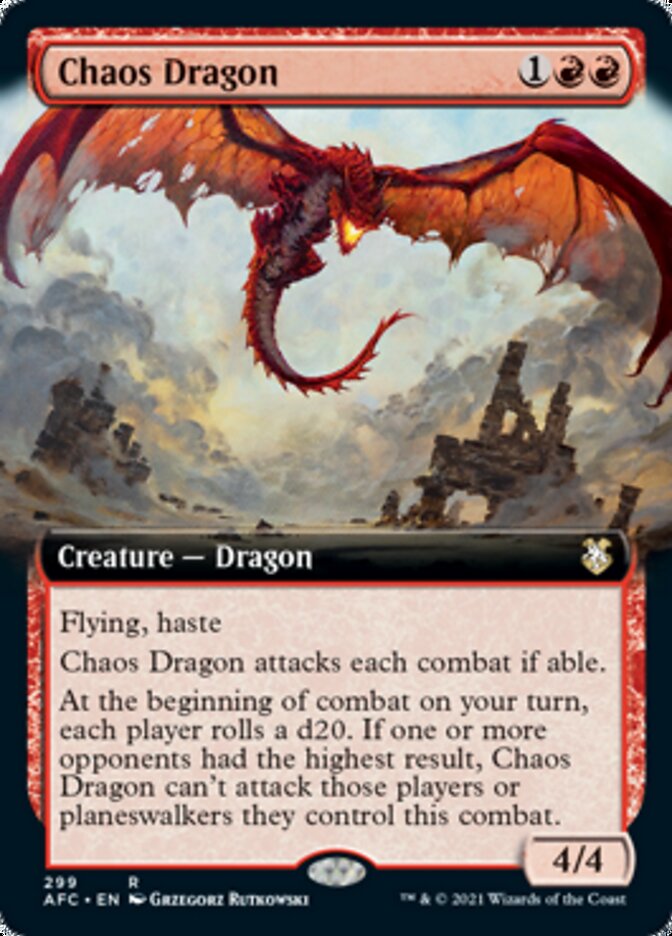 Chaos Dragon (Extended Art) [Dungeons & Dragons: Adventures in the Forgotten Realms Commander] | Gear Gaming Bentonville