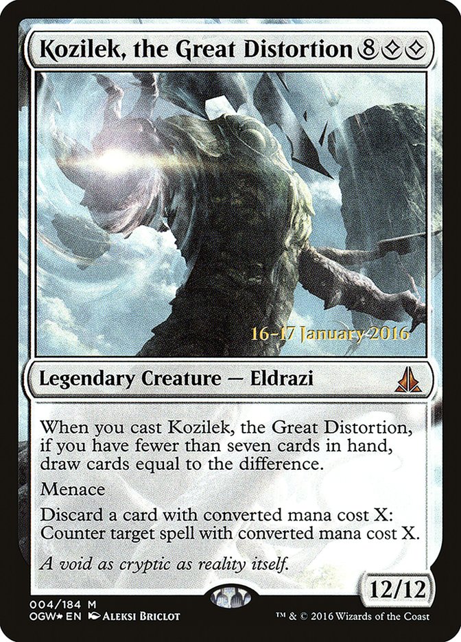 Kozilek, the Great Distortion [Oath of the Gatewatch Prerelease Promos] | Gear Gaming Bentonville