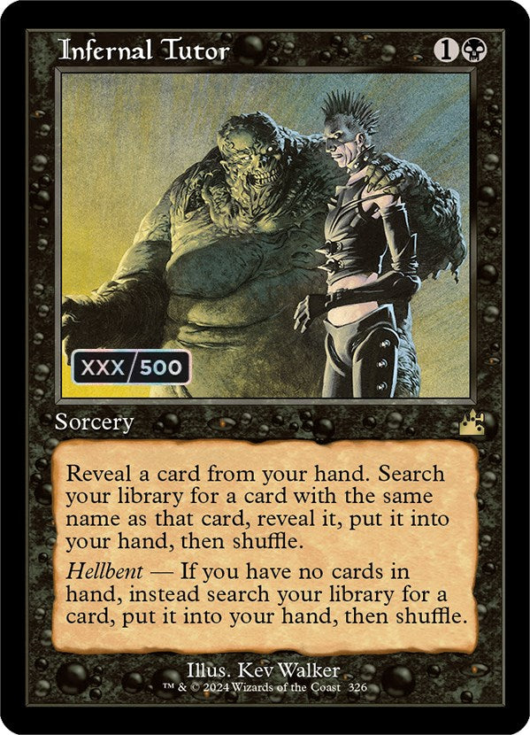 Infernal Tutor (Retro) (Serialized) [Ravnica Remastered] | Gear Gaming Bentonville