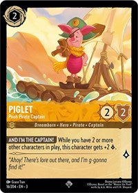 Piglet - Pooh Pirate Captain (16/204) [Into the Inklands] | Gear Gaming Bentonville