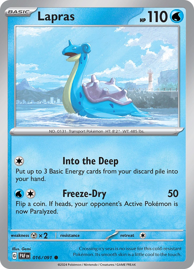 Lapras (016/091) [Scarlet & Violet: Paldean Fates] | Gear Gaming Bentonville