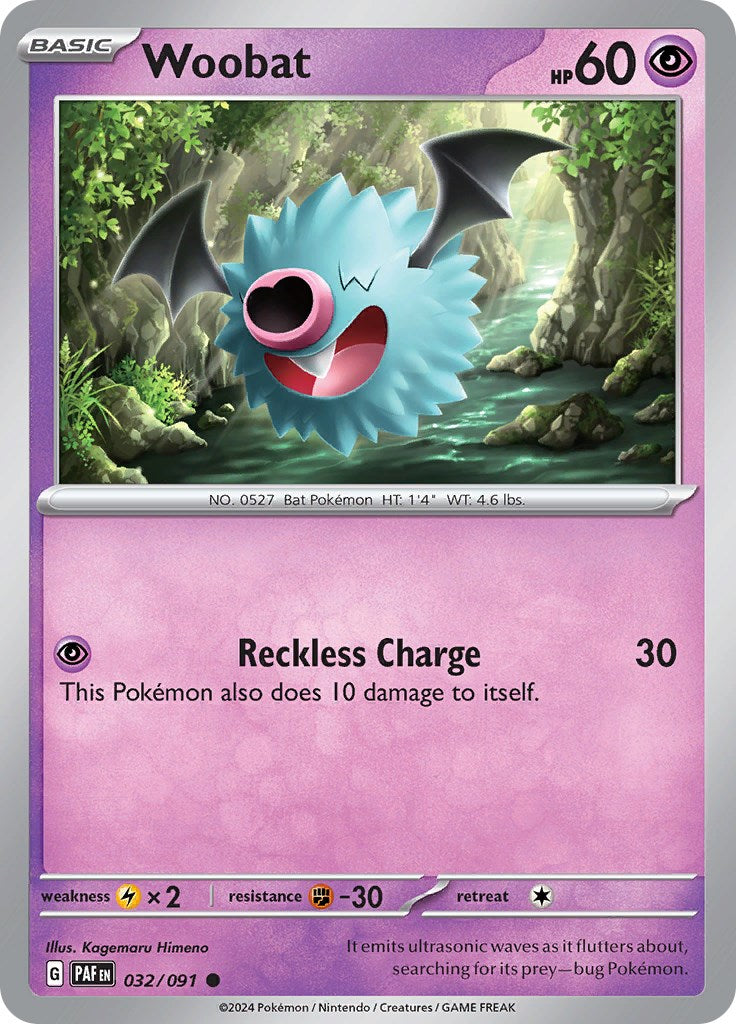 Woobat (032/091) [Scarlet & Violet: Paldean Fates] | Gear Gaming Bentonville