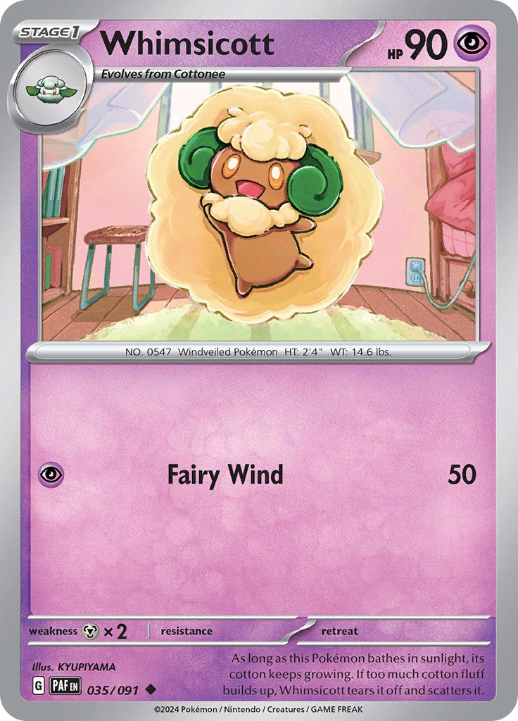 Whimsicott (035/091) [Scarlet & Violet: Paldean Fates] | Gear Gaming Bentonville