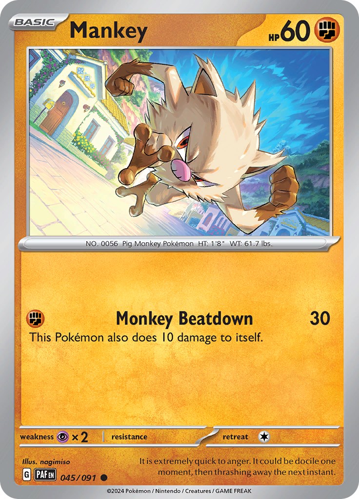 Mankey (045/091) [Scarlet & Violet: Paldean Fates] | Gear Gaming Bentonville