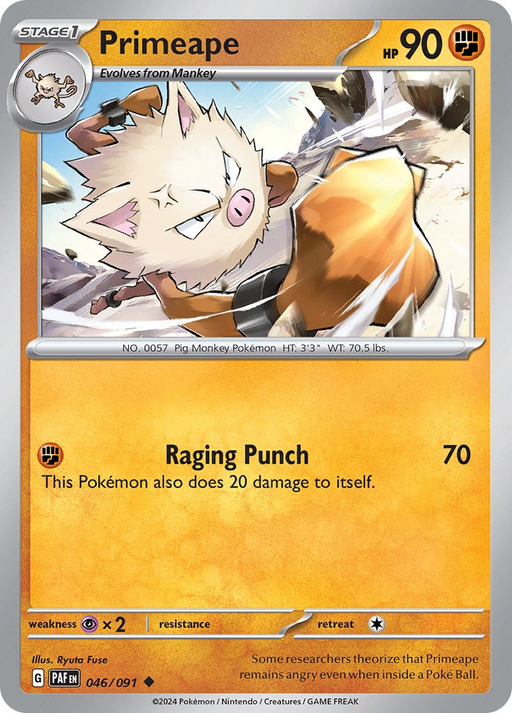 Primeape (046/091) [Scarlet & Violet: Paldean Fates] | Gear Gaming Bentonville