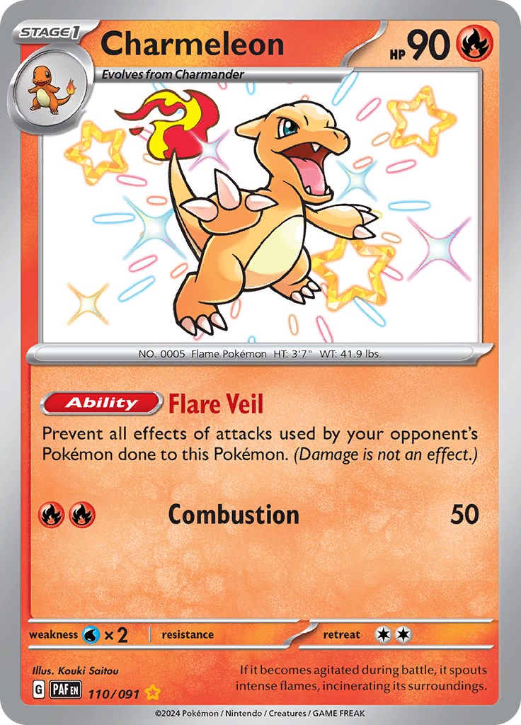 Charmeleon (110/091) [Scarlet & Violet: Paldean Fates] | Gear Gaming Bentonville