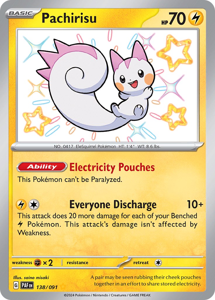 Pachirisu (138/091) [Scarlet & Violet: Paldean Fates] | Gear Gaming Bentonville