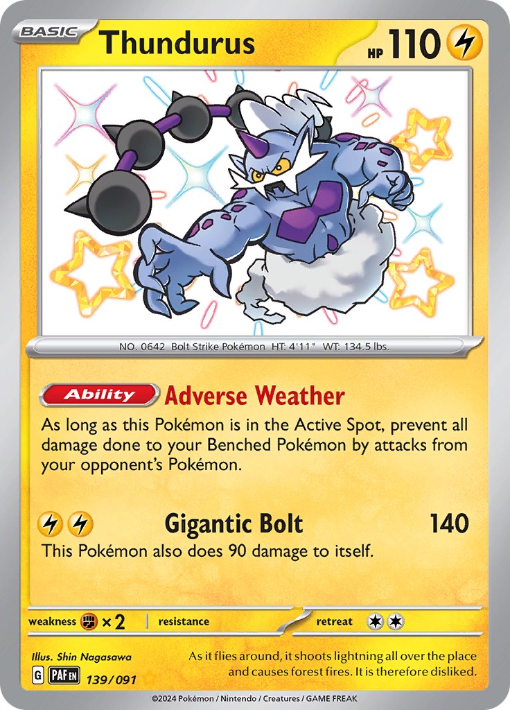 Thundurus (139/091) [Scarlet & Violet: Paldean Fates] | Gear Gaming Bentonville