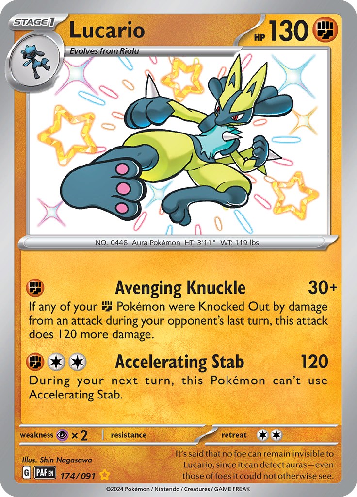 Lucario (174/091) [Scarlet & Violet: Paldean Fates] | Gear Gaming Bentonville