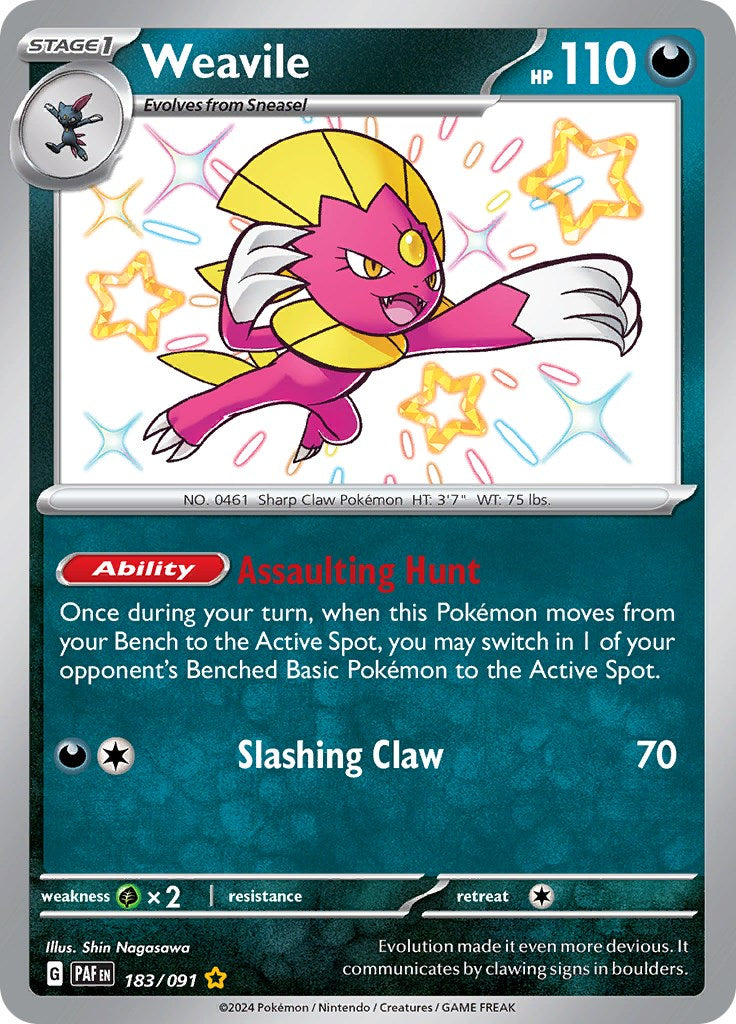 Weavile (183/091) [Scarlet & Violet: Paldean Fates] | Gear Gaming Bentonville