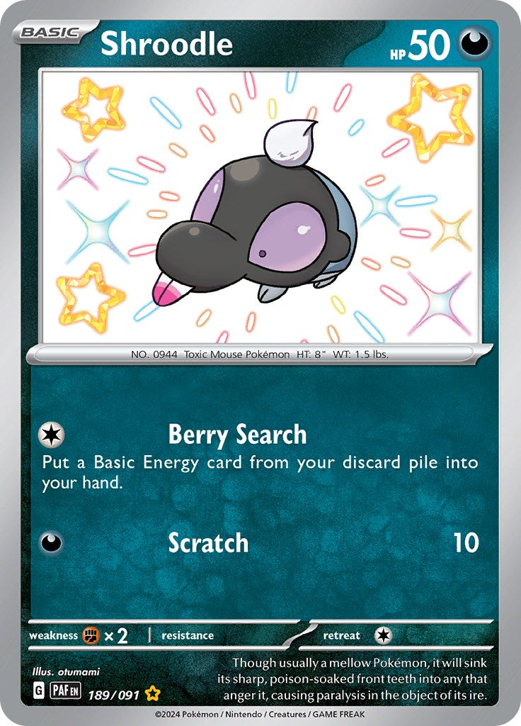 Shroodle (189/091) [Scarlet & Violet: Paldean Fates] | Gear Gaming Bentonville