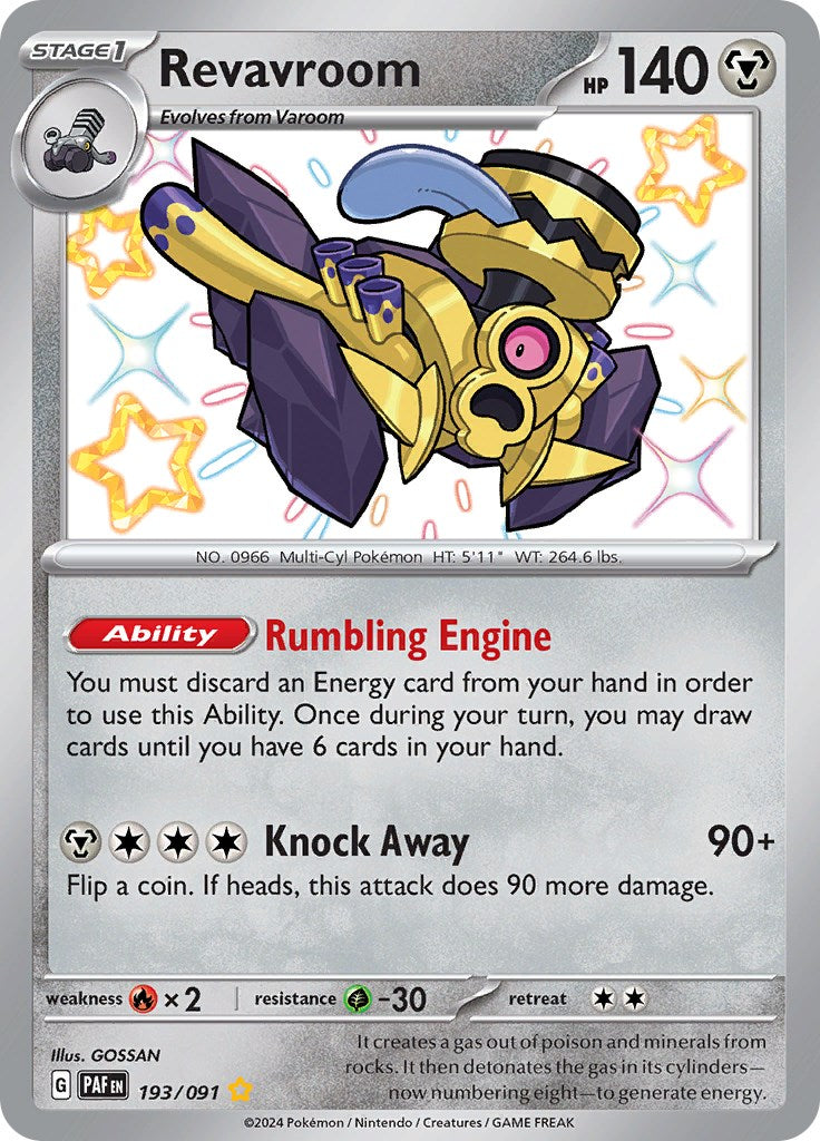 Revavroom (193/091) [Scarlet & Violet: Paldean Fates] | Gear Gaming Bentonville