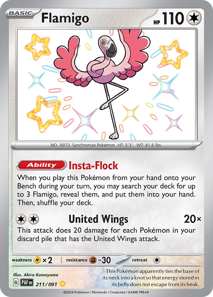 Flamigo (211/091) [Scarlet & Violet: Paldean Fates] | Gear Gaming Bentonville