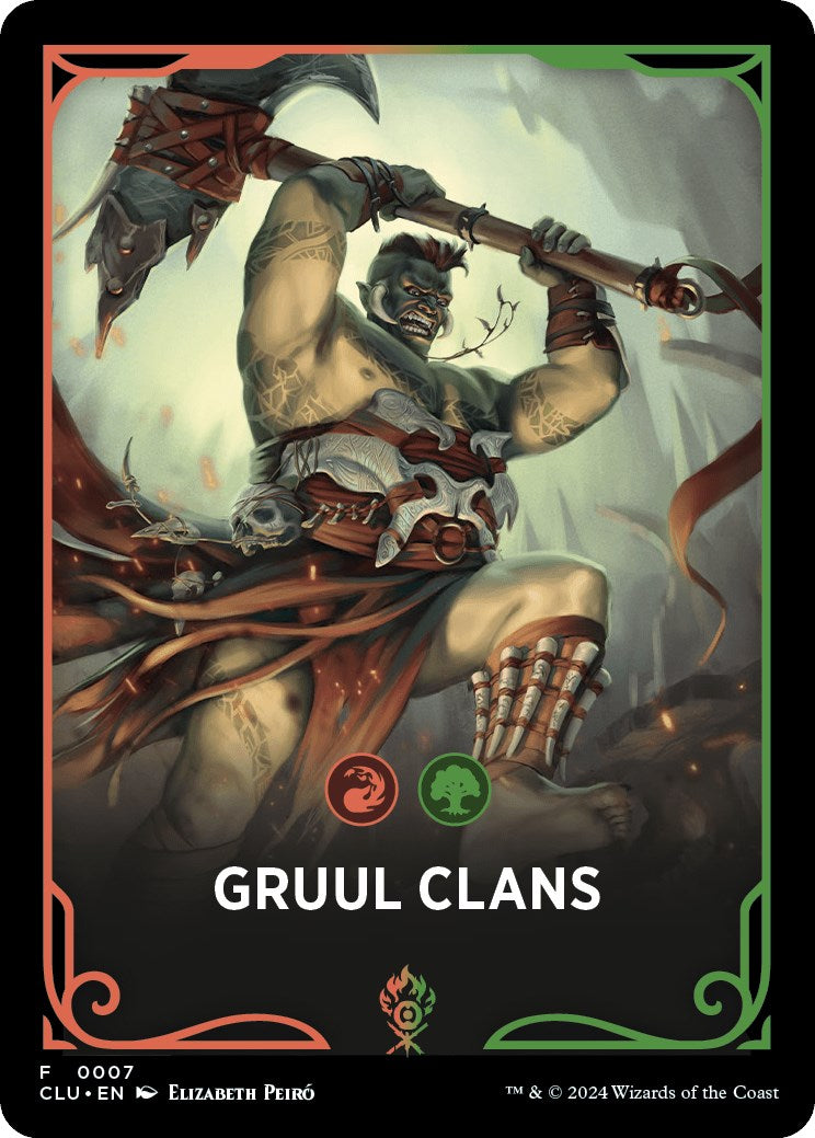 Gruul Clans Theme Card [Ravnica: Clue Edition Tokens] | Gear Gaming Bentonville