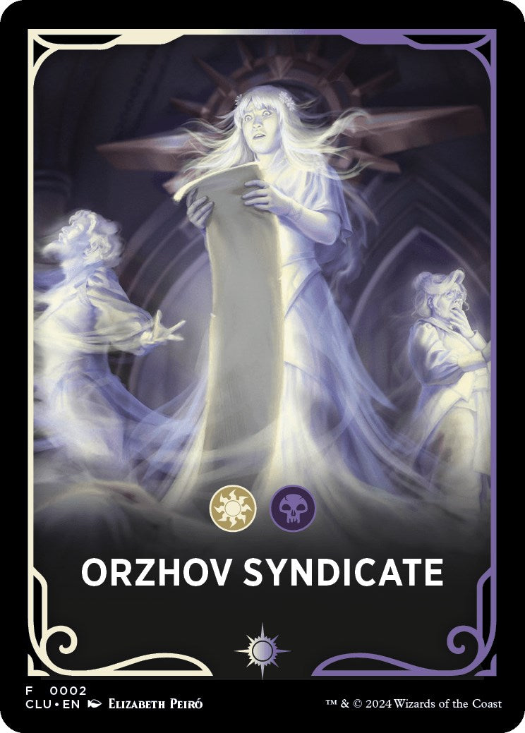 Orzhov Syndicate Theme Card [Ravnica: Clue Edition Tokens] | Gear Gaming Bentonville