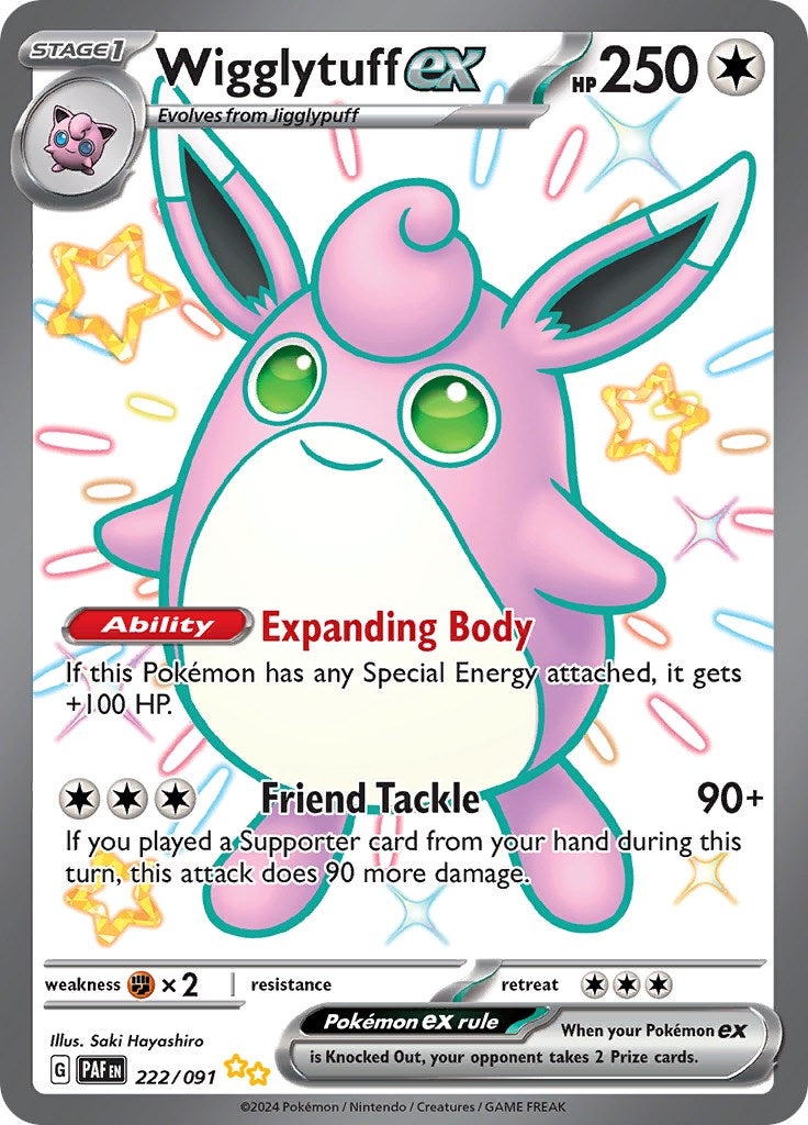 Wigglytuff ex (222/091) [Scarlet & Violet: Paldean Fates] | Gear Gaming Bentonville