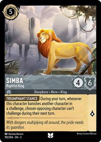Simba - Rightful King (193/204) [Into the Inklands] | Gear Gaming Bentonville