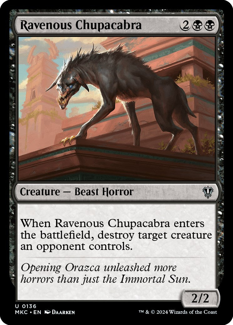 Ravenous Chupacabra [Murders at Karlov Manor Commander] | Gear Gaming Bentonville