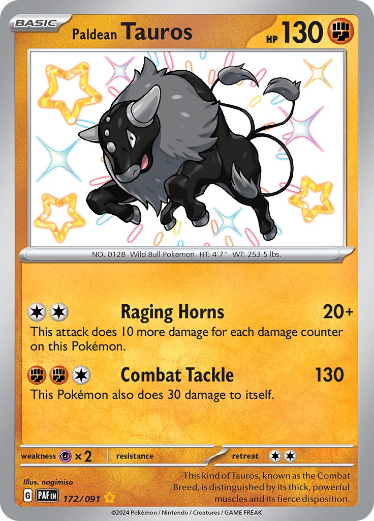 Paldean Tauros (172/091) [Scarlet & Violet: Paldean Fates] | Gear Gaming Bentonville