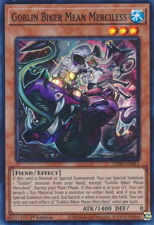 Goblin Biker Mean Merciless [PHNI-EN011] Super Rare | Gear Gaming Bentonville