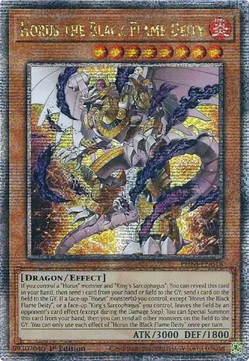 Horus the Black Flame Deity [PHNI-EN018] Quarter Century Secret Rare | Gear Gaming Bentonville