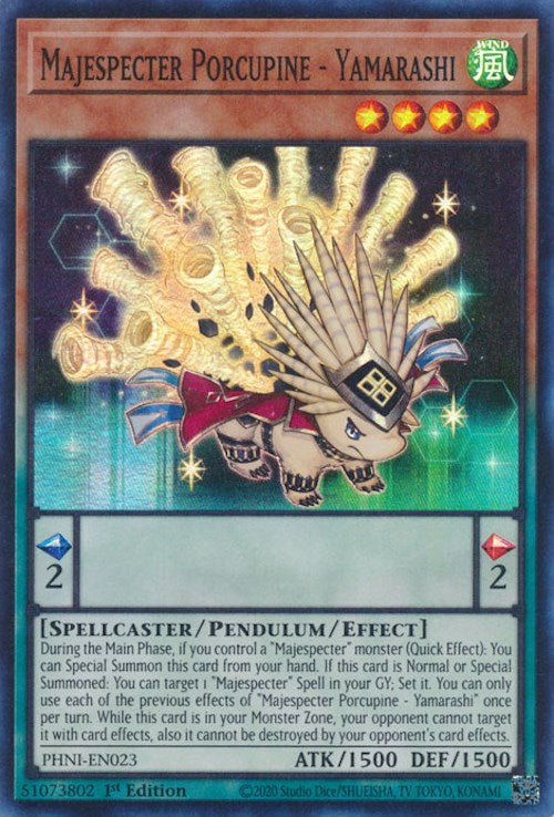 Majespecter Porcupine - Yamarashi [PHNI-EN023] Super Rare | Gear Gaming Bentonville