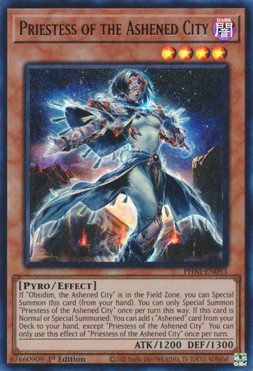 Priestess of the Ashened City [PHNI-EN093] Ultra Rare | Gear Gaming Bentonville