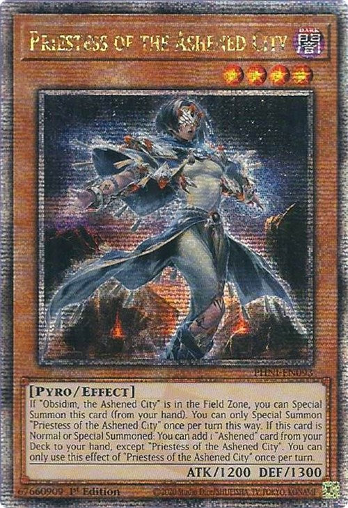 Priestess of the Ashened City [PHNI-EN093] Quarter Century Secret Rare | Gear Gaming Bentonville