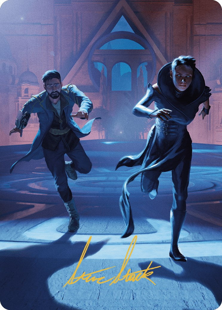 Unauthorized Exit Art Card (Gold-Stamped Signature) [Murders at Karlov Manor Art Series] | Gear Gaming Bentonville