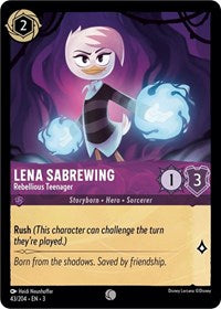 Lena Sabrewing - Rebellious Teenager (43/204) [Into the Inklands] | Gear Gaming Bentonville