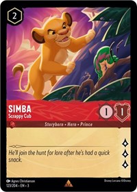 Simba - Scrappy Cub (123/204) [Into the Inklands] | Gear Gaming Bentonville
