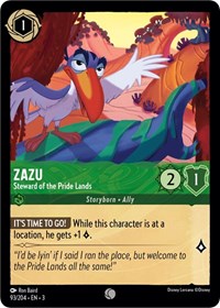 Zazu - Steward of the Pride Lands (93/204) [Into the Inklands] | Gear Gaming Bentonville