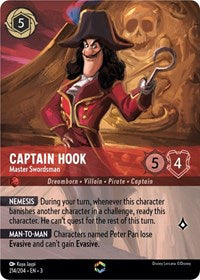 Captain Hook - Master Swordsman (Enchanted) (214/204) [Into the Inklands] | Gear Gaming Bentonville