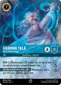 Gramma Tala - Spirit of the Ocean (Enchanted) (217/204) [Into the Inklands] | Gear Gaming Bentonville