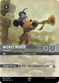 Mickey Mouse - Trumpeter (Enchanted) (220/204) [Into the Inklands] | Gear Gaming Bentonville