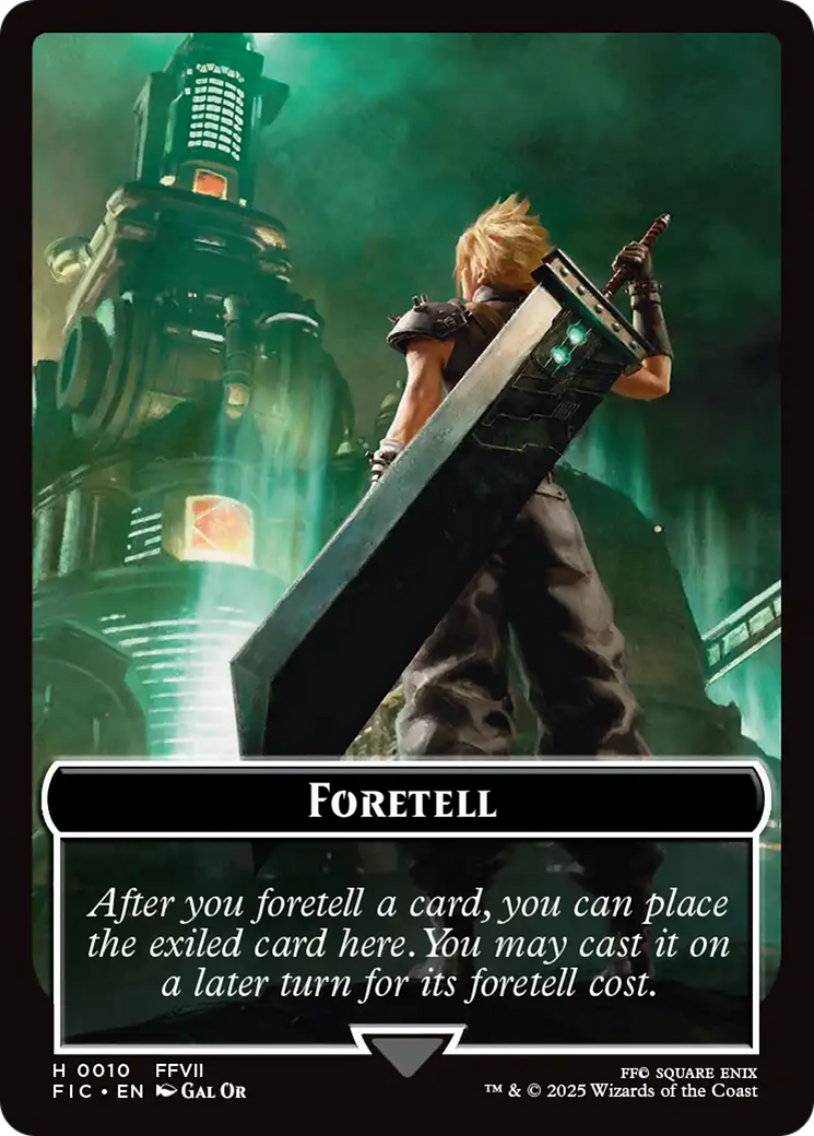 Foretell // Treasure Double-Sided Token (Surge Foil) [FINAL FANTASY Commander Tokens] | Gear Gaming Bentonville