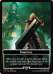 Foretell // Treasure Double-Sided Token (Surge Foil) [FINAL FANTASY Commander Tokens] | Gear Gaming Bentonville