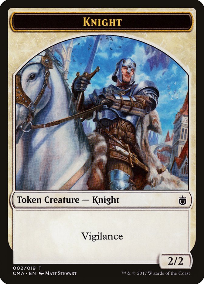 Knight Token [Commander Anthology Tokens] | Gear Gaming Bentonville