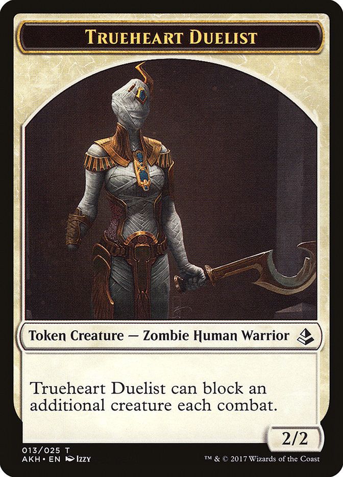 Zombie // Trueheart Duelist Double-Sided Token [Amonkhet Tokens] | Gear Gaming Bentonville