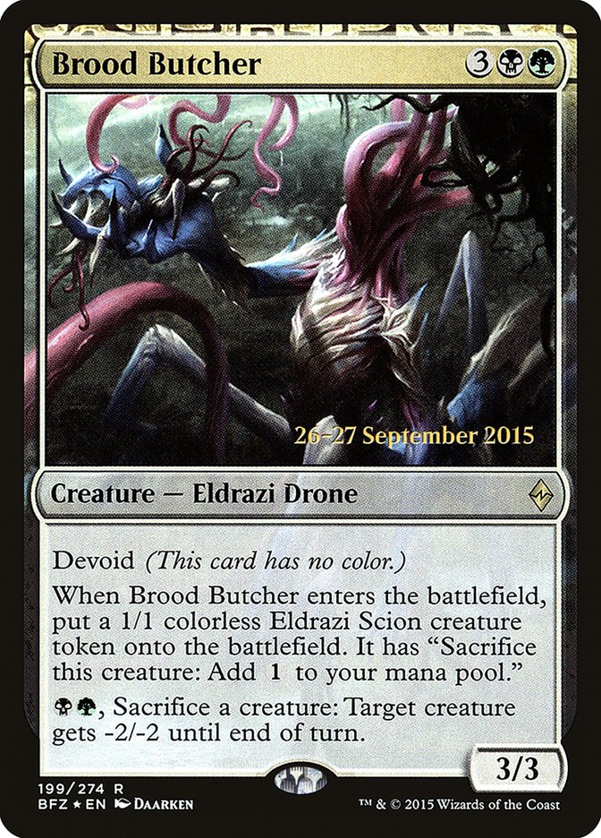 Brood Butcher [Battle for Zendikar Prerelease Promos] | Gear Gaming Bentonville