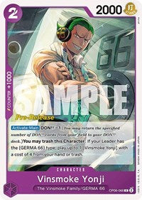 Vinsmoke Yonji (066) [Wings of the Captain Pre-Release Cards] | Gear Gaming Bentonville