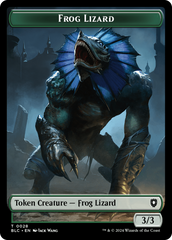 Storm Crow // Frog Lizard Double-Sided Token [Bloomburrow Commander Tokens] | Gear Gaming Bentonville